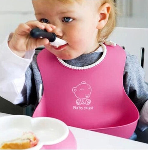 CHAMSGEND colorful Baby  Silicone Bibs